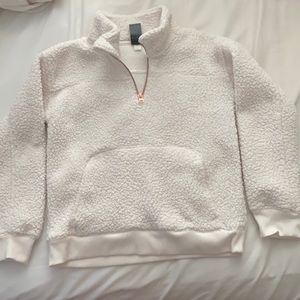 White Champion jacket half zip